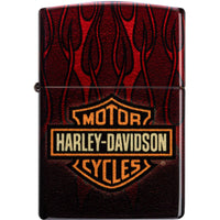 Zippo Lighter - Harley Davidson Flames Design Metal Refillable and Windproof | 48994 ,