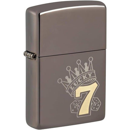 Zippo Lighter - Lucky 7 Design Metal Construction Refillable and Windproof | 48913 ,