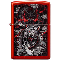 Zippo Lighter - Mythical Dragon Tiger Design Metal Refillable and Windproof | 48933 ,