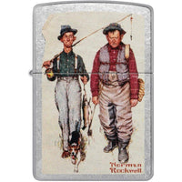 Zippo Lighter - Norman Rockwell Fishing Design Metal Refillable Windproof | 48987 ,