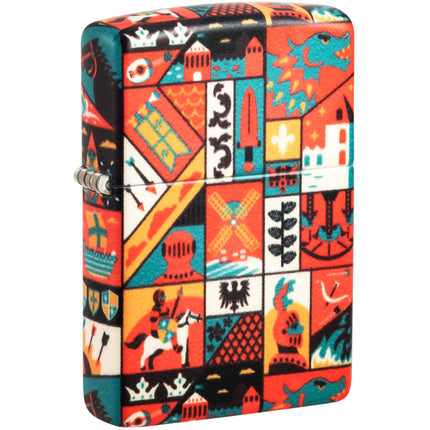 Zippo Lighter - Old Ages Design Metal Construction Refillable and Windproof | 48786 ,