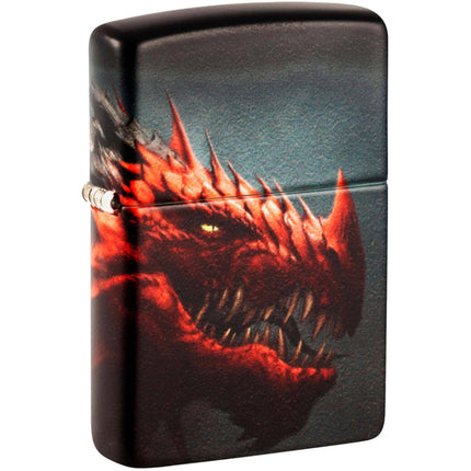 Zippo Lighter - Red Dragon Design Metal Construction Refillable Windproof | 48777 ,