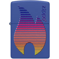 Zippo Lighter - Royal Blue Flame Metal Construction Refillable and Windproof | 48996 ,