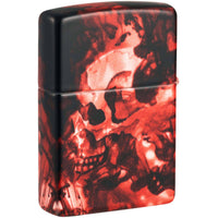 Zippo Lighter - Spooky Skulls Design Metal Construction Refillable Windproof | 48772 ,