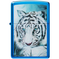 Zippo Lighter - White Tiger Design Metal Construction Refillable and Windproof | 48951 ,