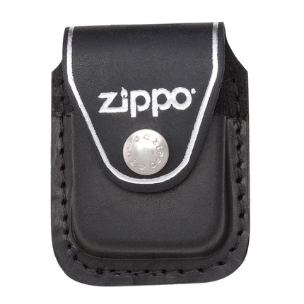 Zippo LPCBK Black Leather Lighter Pouch with Clip ,