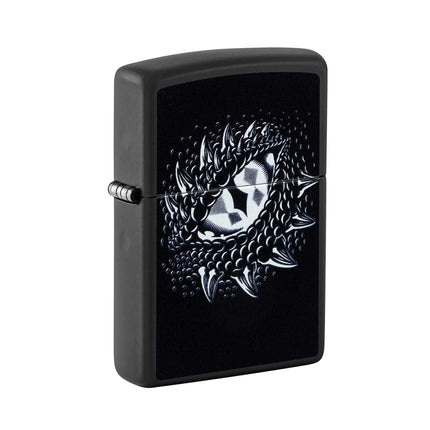 Zippo Pocket Lighter - Black Light Dragon Eye Design Brass Metal Windproof | 48608 ,