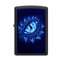 Zippo Pocket Lighter - Black Light Dragon Eye Design Brass Metal Windproof | 48608 ,