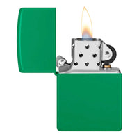 Zippo Pocket Lighter - Classic Grass Green Matte Metal Windproof | 48629 ,