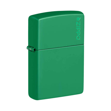 Zippo Pocket Lighter - Classic Grass Green Matte Zippo Logo | 48629ZL ,