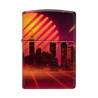 Zippo Pocket Lighter - Cyber City Design Refillable Genuine Windproof Metal | 48505 ,