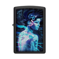 Zippo Pocket Lighter - Cyber Woman Design Refillable Genuine Windproof Metal | 48517 ,