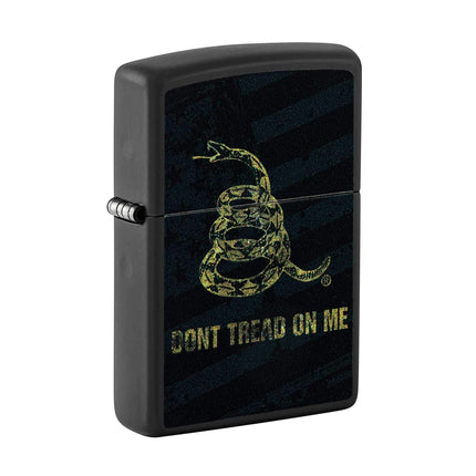 Zippo Pocket Lighter - Don't Tread On Me Snake Flag Genuine Windproof Metal | 48553 ,