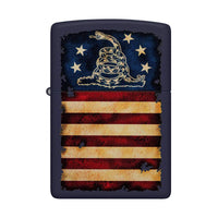 Zippo Pocket Lighter - Don't Tread On Me US Flag Windproof Metal Construction | 48554 ,