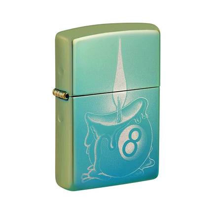 Zippo Pocket Lighter - Eight Ball Tattoo Design Brass Windproof Refillable | 48615 ,