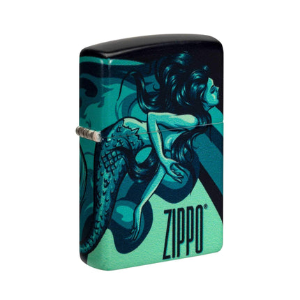 Zippo Pocket Lighter - Mermaid Design 540 Color Brass Windproof Refillable | 48605 ,