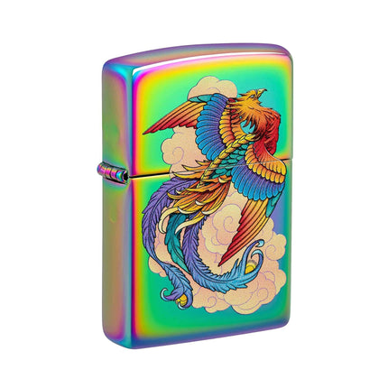 Zippo Pocket Lighter - Multicolored Phoenix Design Brass Material Windproof | 48607 ,