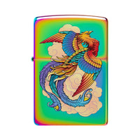 Zippo Pocket Lighter - Multicolored Phoenix Design Brass Material Windproof | 48607 ,