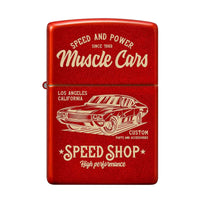 Zippo Pocket Lighter - Muscle Car Design Refillable Genuine Windproof Metal | 48523 ,