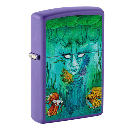 Zippo Pocket Lighter - Sean Dietrich Brackish Design Purple Metal Windproof | 48630 ,