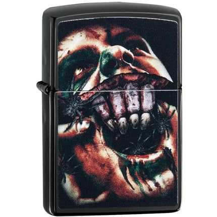 Zippo Pocket Lighter - Split Face Design High Polish Black | 49117 ,