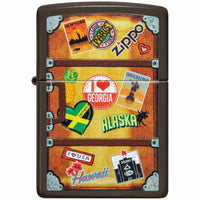 Zippo Pocket Lighter - Suitcase Design Brown Matte Metal | 49180-094375 ,