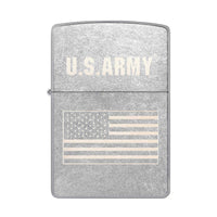 Zippo Pocket Lighter - U.S. Army and Flag Design Windproof Metal Construction | 48557 ,