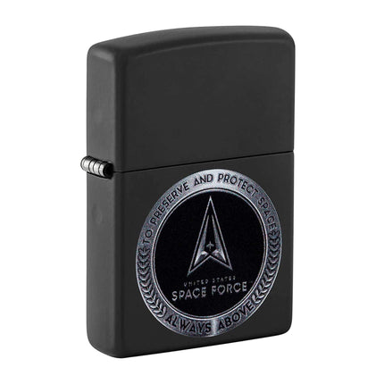 Zippo Pocket Lighter - U.S. Space Force Design Black Genuine Windproof Metal | 48548 ,