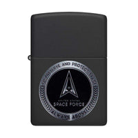 Zippo Pocket Lighter - U.S. Space Force Design Black Genuine Windproof Metal | 48548 ,