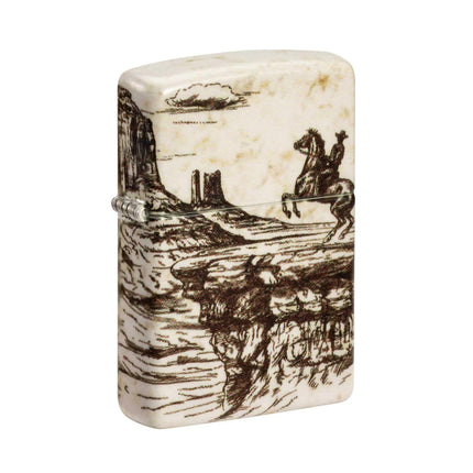 Zippo Pocket Lighter - Wild West Design Refillable Genuine Windproof Metal | 48518 ,
