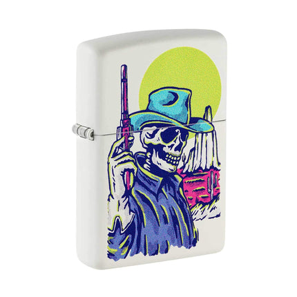 Zippo Pocket Lighter - Wild West Skeleton Design Windproof Metal Construction | 48502 ,