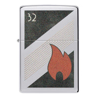 Zippo Pocket Lighter - Zippo 32 Flame Design High Polish Chrome Windproof | 48623 ,