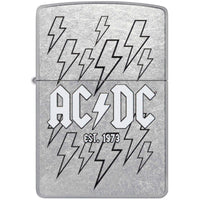 Zippo Windproof Lighter - AC/DC Logo Design with Repeating High Voltage Symbol | 48641 ,