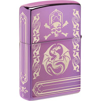 Zippo Windproof Lighter - Anne Stokes Laser 360 Design High Polish Purple | 48574 ,