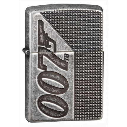 Zippo Windproof Lighter - Armor Antique Silver Plate James Bond 007 Design | 49033 ,