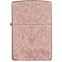 Zippo Windproof Lighter - Armor Carved Design Heavy-Walled Finish Rose Gold | 49703 ,