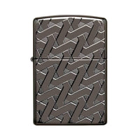 Zippo Windproof Lighter - Armor Geometric Weave Design High Polish Black Ice | 49173 ,