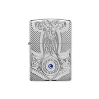 Zippo Windproof Lighter - Armor Medieval Design High Polish Chrome Finish | 49289 ,