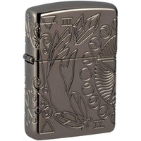 Zippo Windproof Lighter - Armor Wiccan Inspired Elements Black Ice Metal | 49689 ,