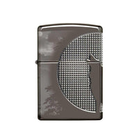 Zippo Windproof Lighter - Armor Wolf Design with MultiCut Process Black Ice | 49353 ,
