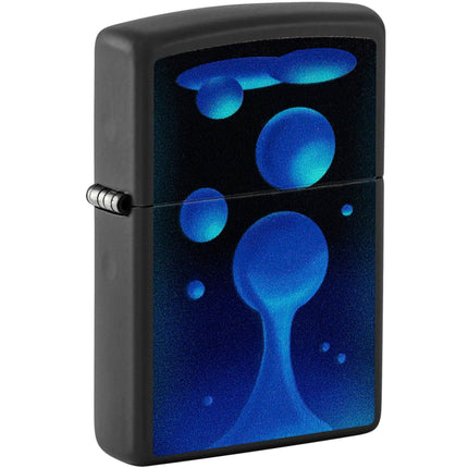 Zippo Windproof Lighter - Black Light Process with Lava Lamp Design Metal | 48675 ,