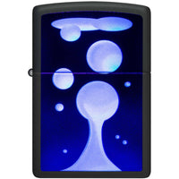 Zippo Windproof Lighter - Black Light Process with Lava Lamp Design Metal | 48675 ,