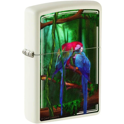 Zippo Windproof Lighter - Carol Cavalaris Glow in The Dark White Brass Metal | 48972 ,