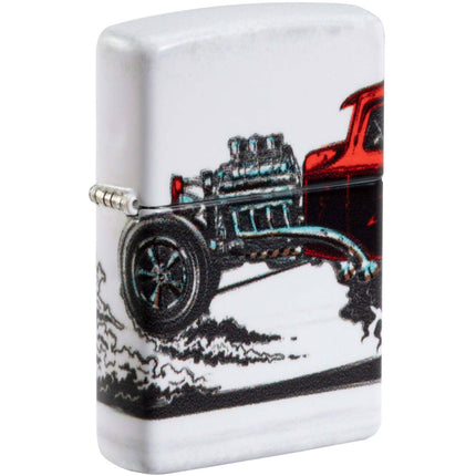 Zippo Windproof Lighter - Cherry-Red Hot Rod with 540 Color Design All-Metal | 48660 ,