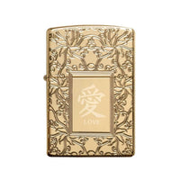 Zippo Windproof Lighter - Chinese Love High Polish Brass Finish Refillable | 49022 ,