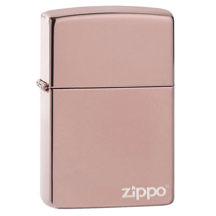 Zippo Windproof Lighter - Classic High Polish Rose Gold Zippo Logo | 49190ZL ,