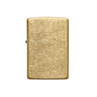 Zippo Windproof Lighter - Classic Texture Tumbled Brass Amber-Colored Finish | 49477 ,