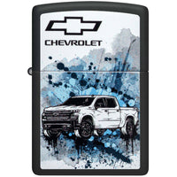 Zippo Windproof Lighter - Color Image Chevrolet Logo Design Black Matte | 48756 ,