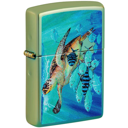 Zippo Windproof Lighter - Color Image Guy Harvey Design High Polish Teal | 48967 ,