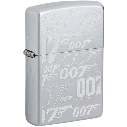Zippo Windproof Lighter - Color Image James Bond 007 Design Satin Chrome | 48735 ,